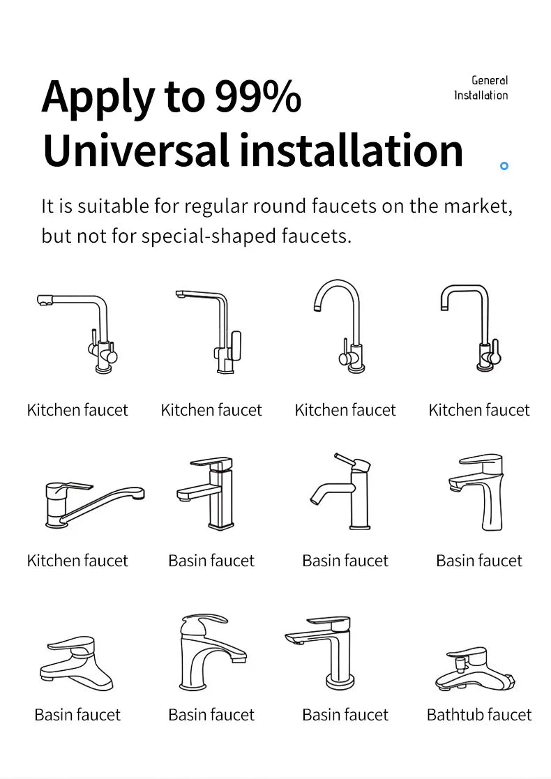 Metal 1080° Universal Rotation Faucet Sprayer Head