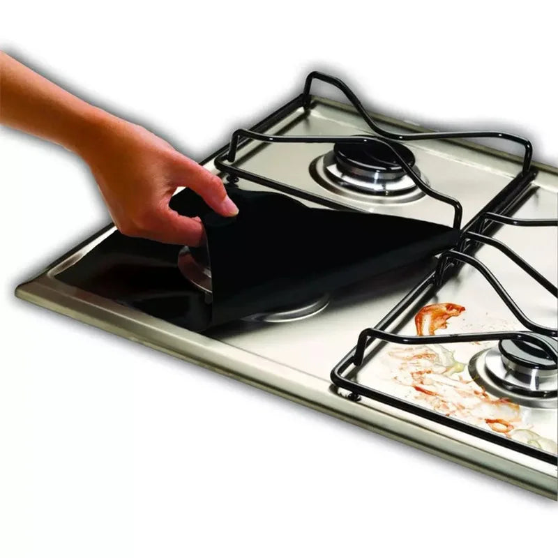 1/4PC Stove Protector Cover Liner Gas Stove Protector Gas