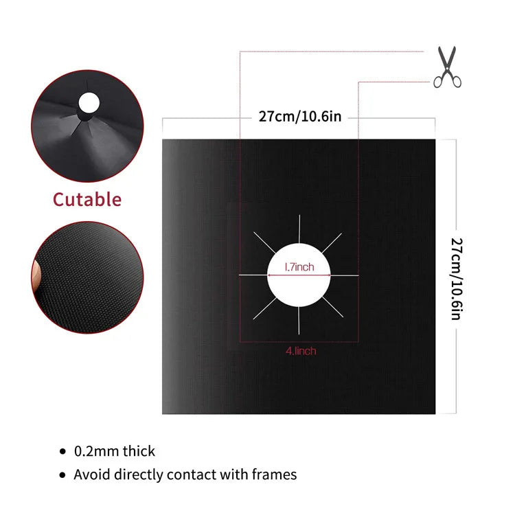 1/4PC Stove Protector Cover Liner Gas Stove Protector Gas