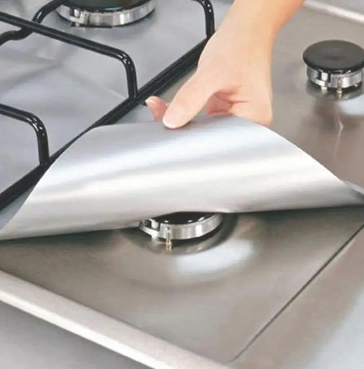 1/4PC Stove Protector Cover Liner Gas Stove Protector Gas