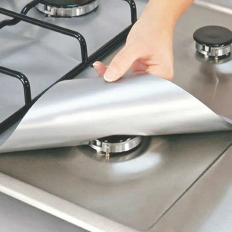 1/4PC Stove Protector Cover Liner Gas Stove Protector Gas