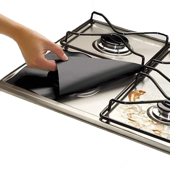 1/4PC Stove Protector Cover Liner Gas Stove Protector Gas