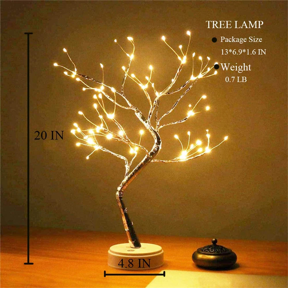 LED Night Light Mini Christmas Tree Copper Wire