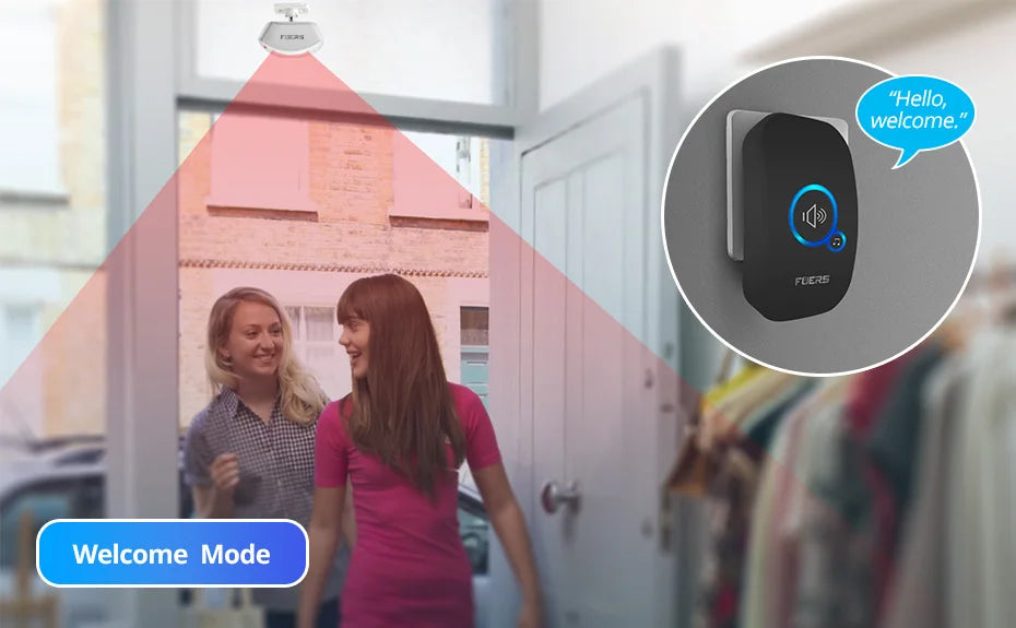 Fuers Wireless Doorbell Home Welcome Smart Door bell