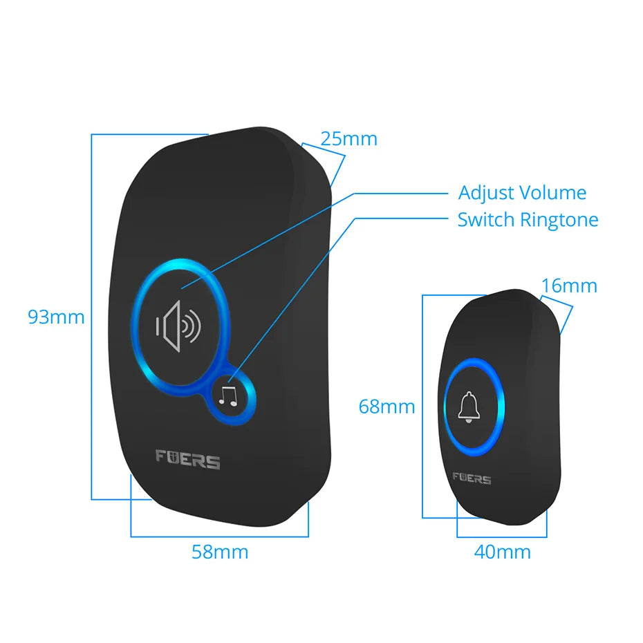 Fuers Wireless Doorbell Home Welcome Smart Door bell