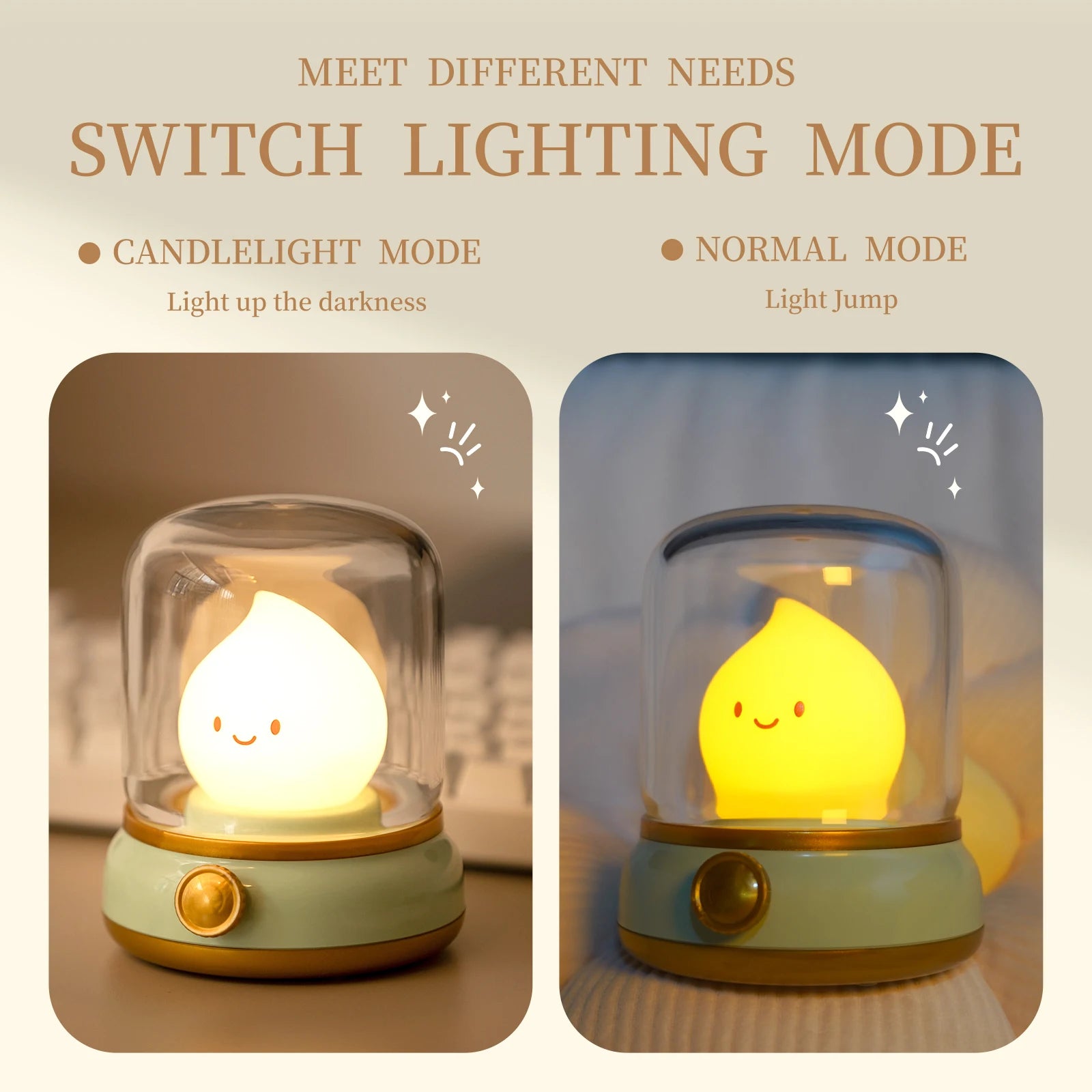 BANDIAN Mini Night Lamp Desktop LED Cute Flameless