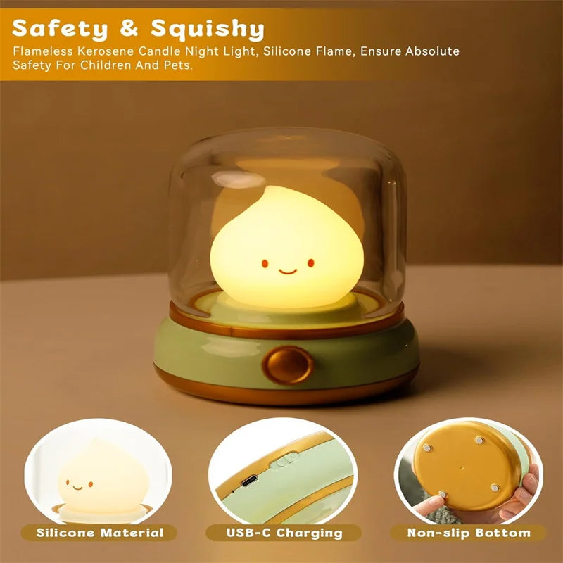 BANDIAN Mini Night Lamp Desktop LED Cute Flameless
