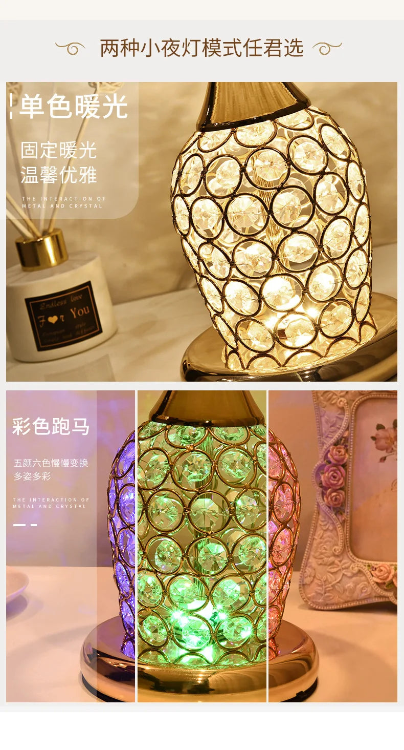 European-Style Crystal Table Lamp Ins Simple Modern