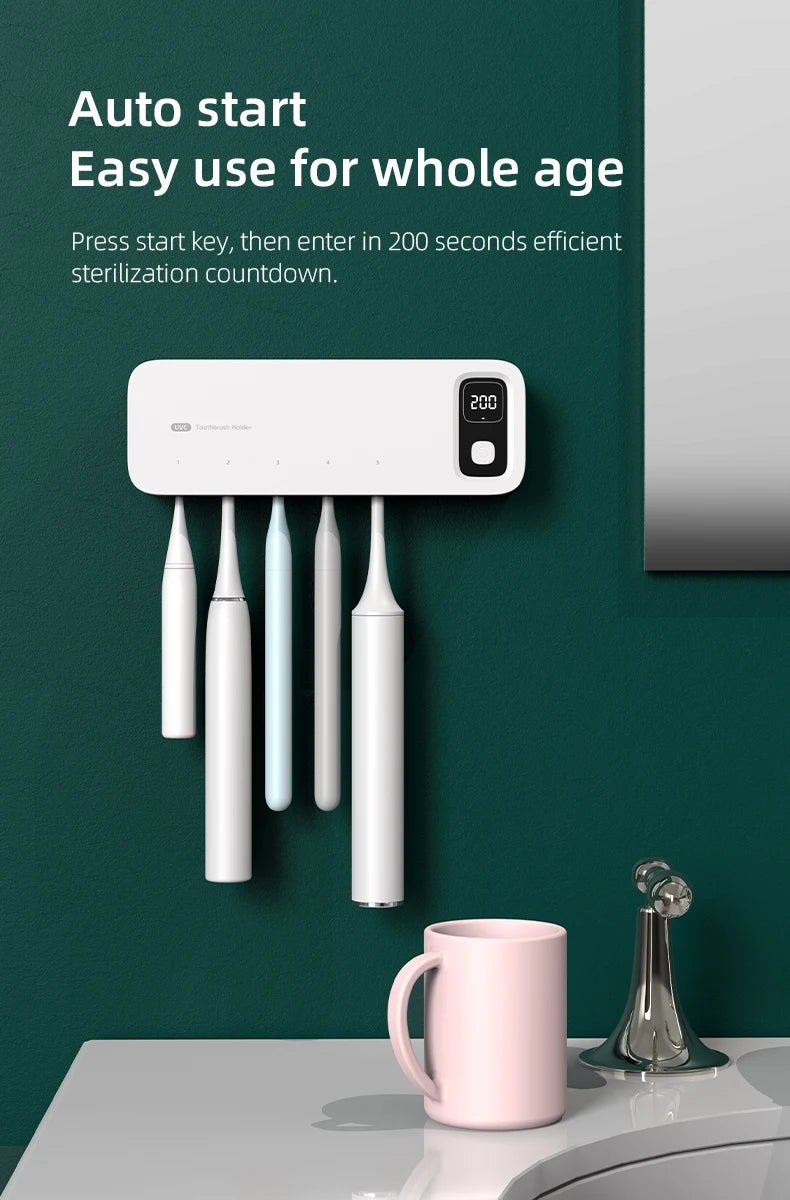 UV Toothbrush Sterilizer Rechargeable Fast Drying