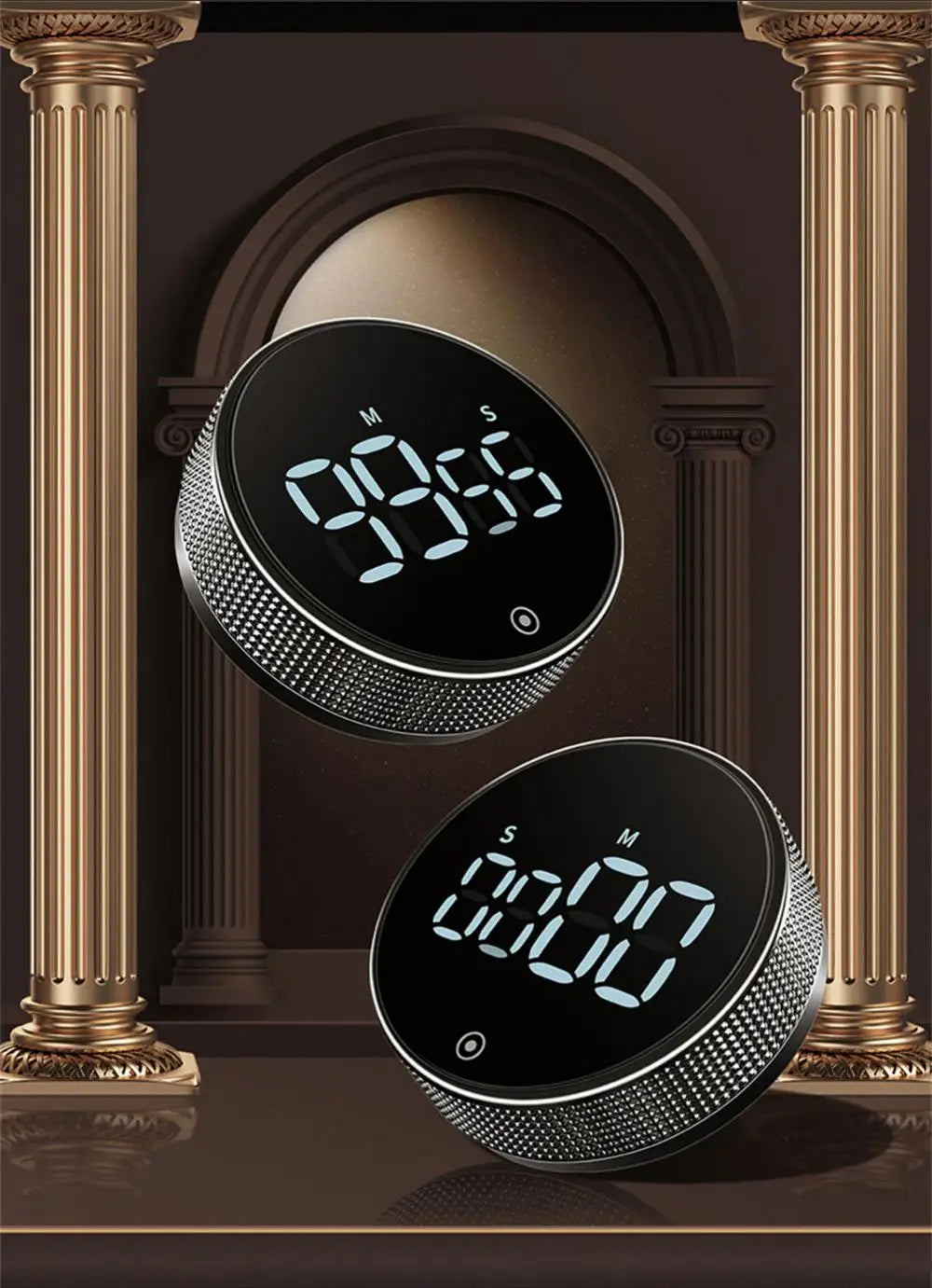 LED Digital Kitchen Timer Study Stopwatch Magnetic