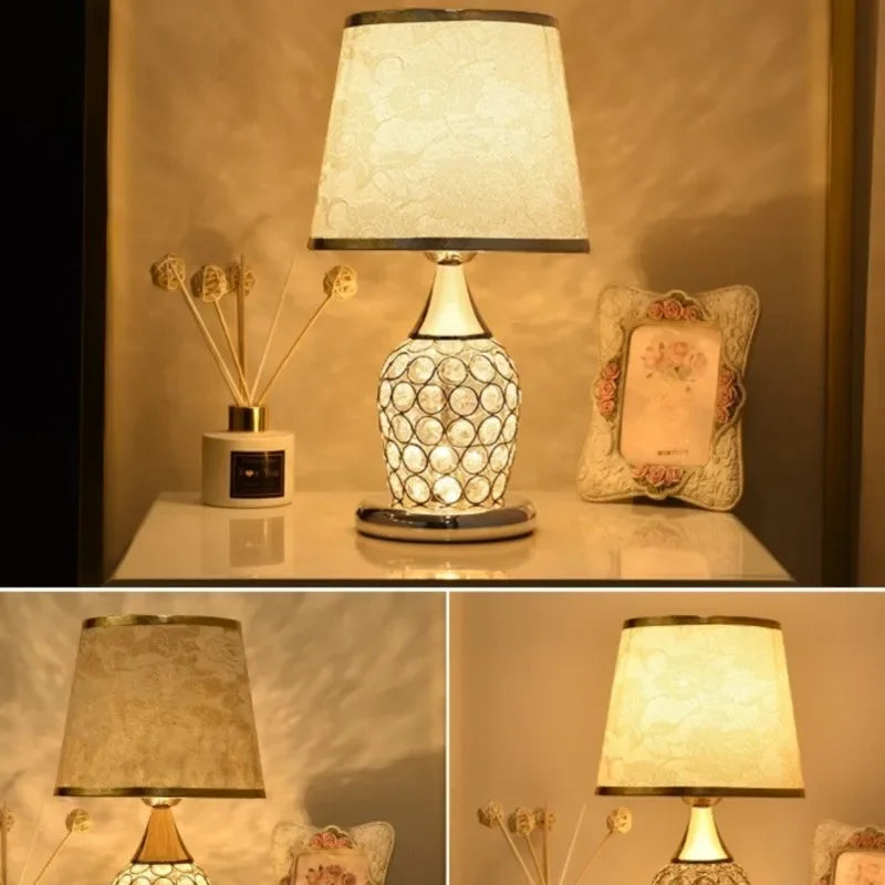 European-Style Crystal Table Lamp Ins Simple Modern