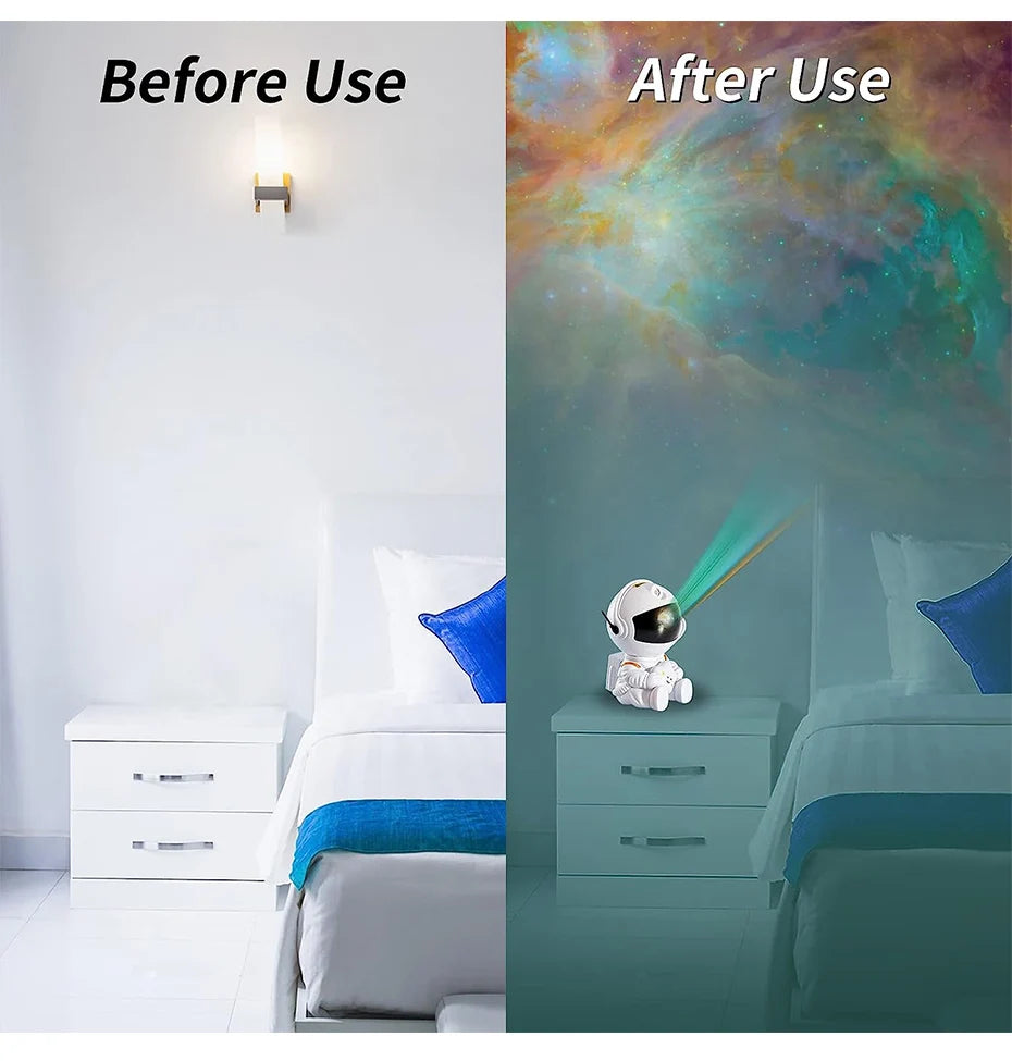 Galaxy Star Projector LED Night Light Starry Sky Astronaut