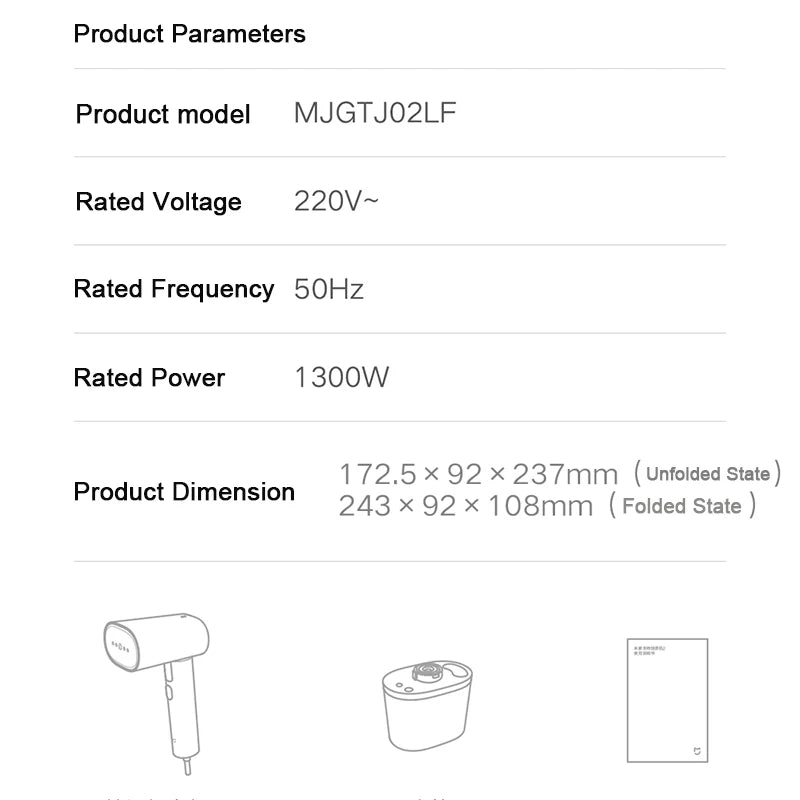 Original XIAOMI MIJIA Handheld Garment Steamer Iron