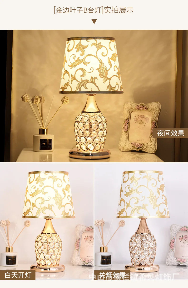 European-Style Crystal Table Lamp Ins Simple Modern