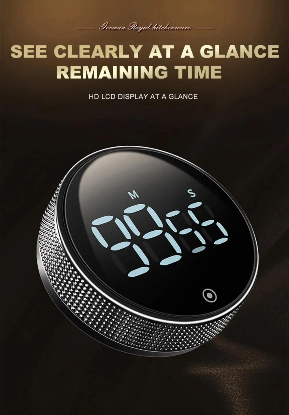 LED Digital Kitchen Timer Study Stopwatch Magnetic