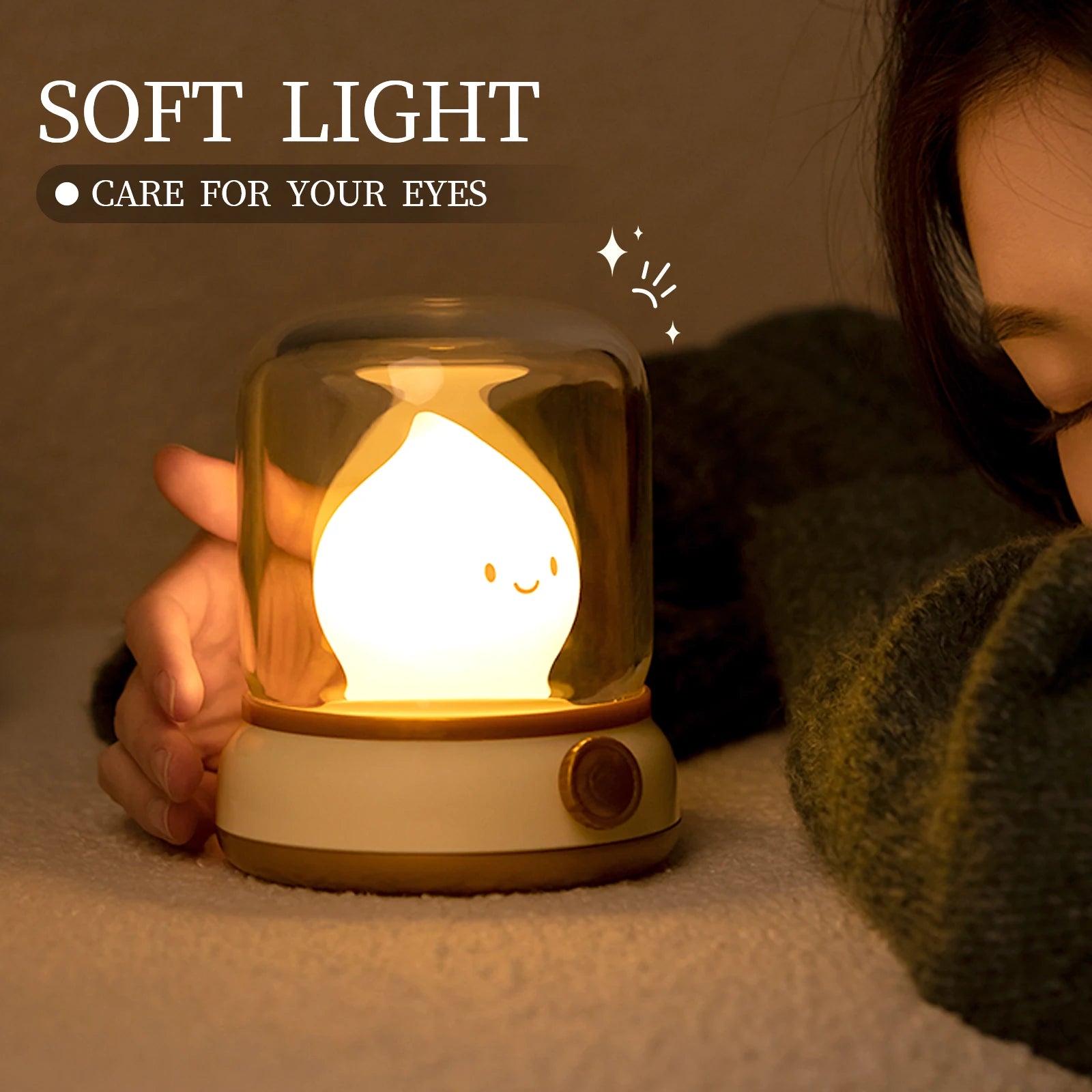 BANDIAN Mini Night Lamp Desktop LED Cute Flameless