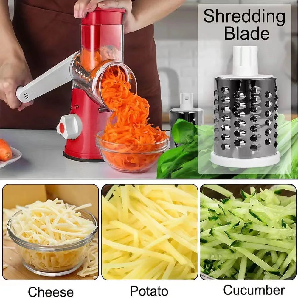 Multifunctional Roller Vegetable Cutter Hand Crank Home