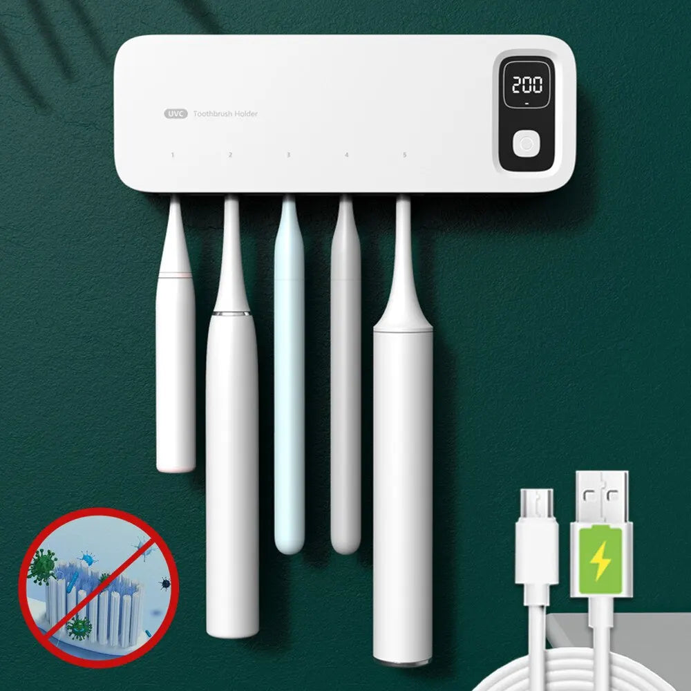 UV Toothbrush Sterilizer Rechargeable Fast Drying