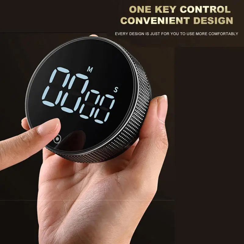 LED Digital Kitchen Timer Study Stopwatch Magnetic
