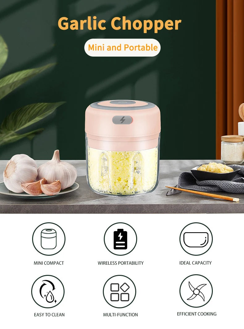 HiPiCok Electric Food Chopper Meat Grinder Garlic