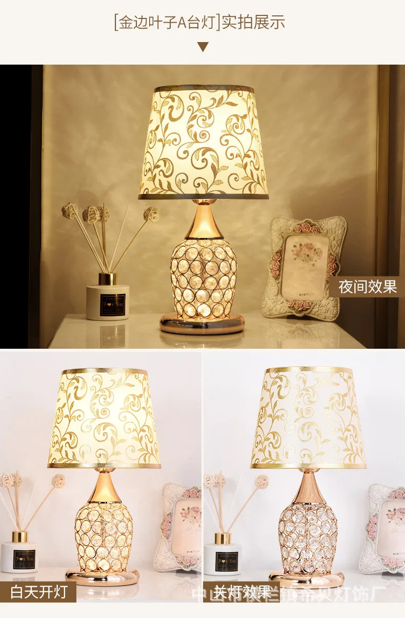 European-Style Crystal Table Lamp Ins Simple Modern