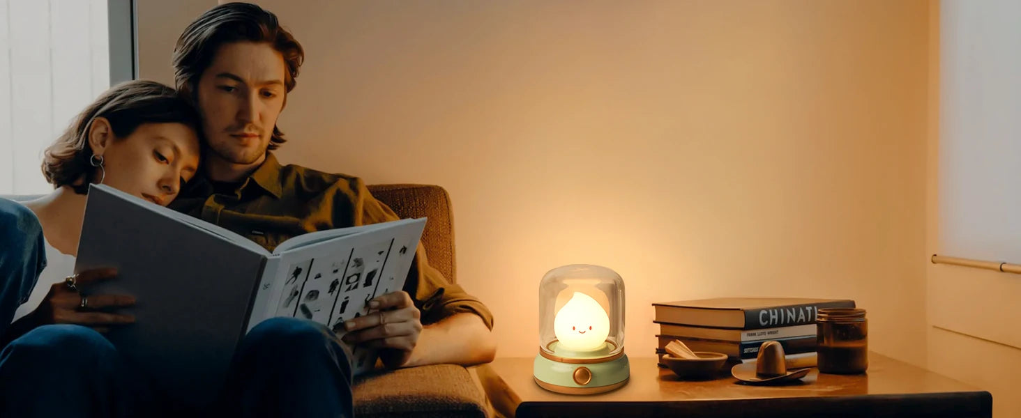 BANDIAN Mini Night Lamp Desktop LED Cute Flameless