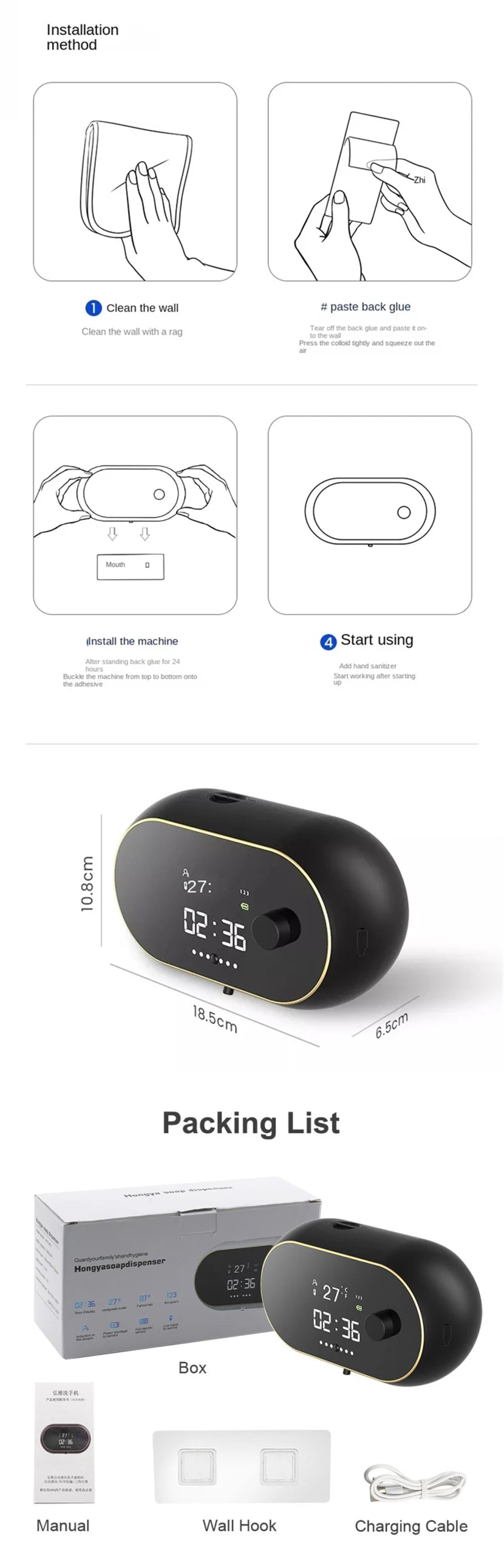Creative Liquid Foam Soap Dispensers Time Temperature