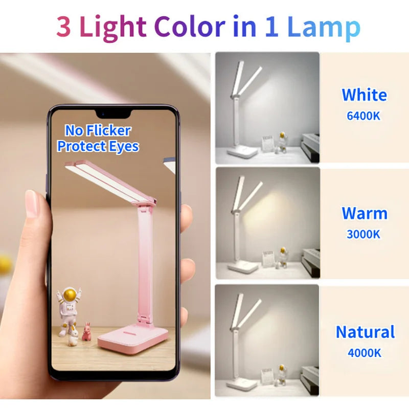 LED Desk Lamp 3 Levels Dimmable Touch Night Light