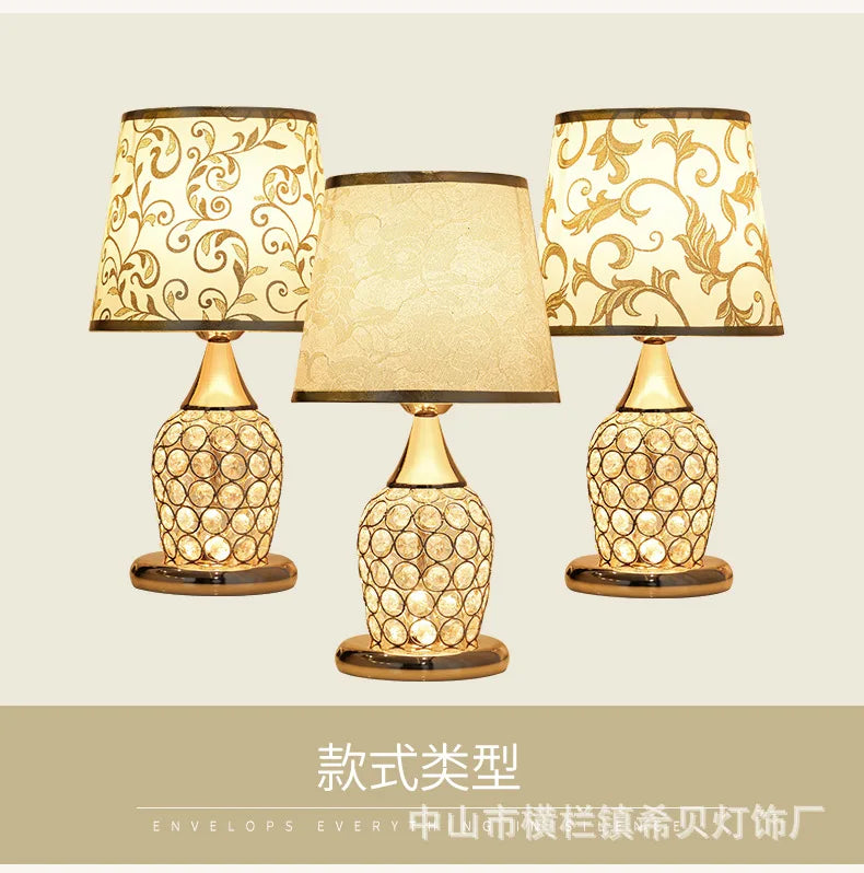 European-Style Crystal Table Lamp Ins Simple Modern