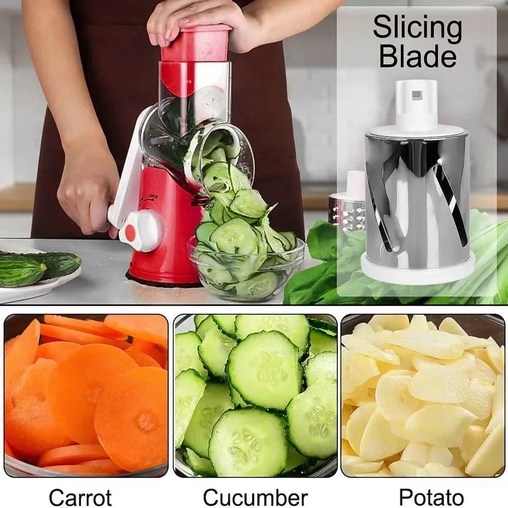 Multifunctional Roller Vegetable Cutter Hand Crank Home